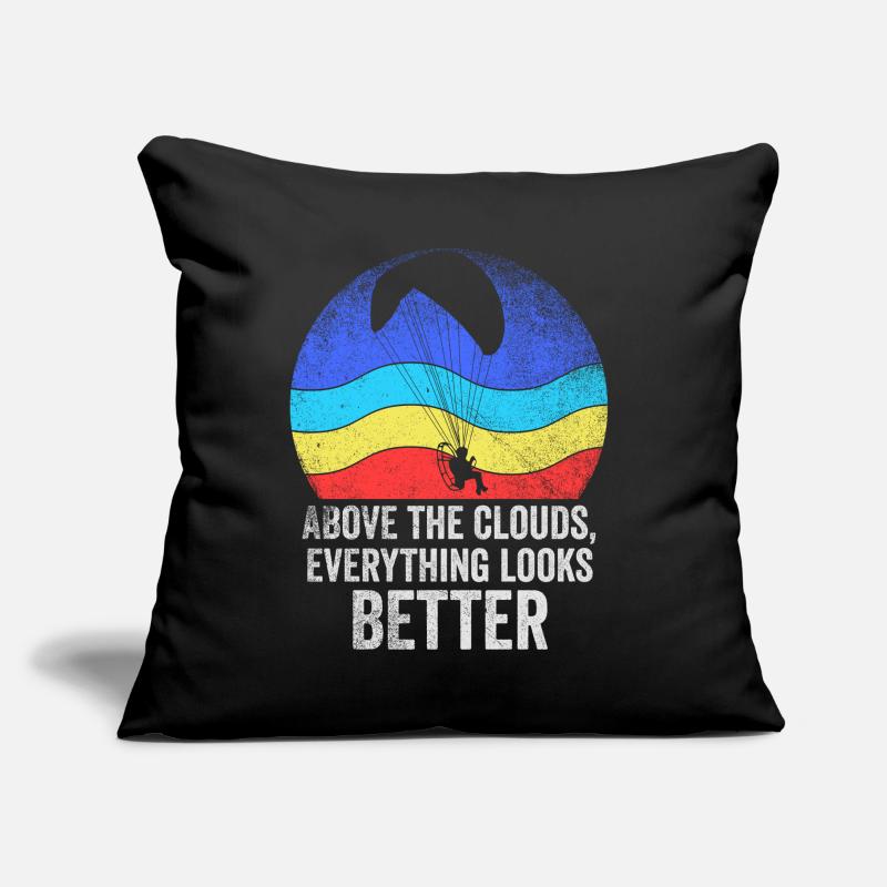 Above The Clouds Paramotor Enthusiast Sofa pillow with filling 45cm x 45cm