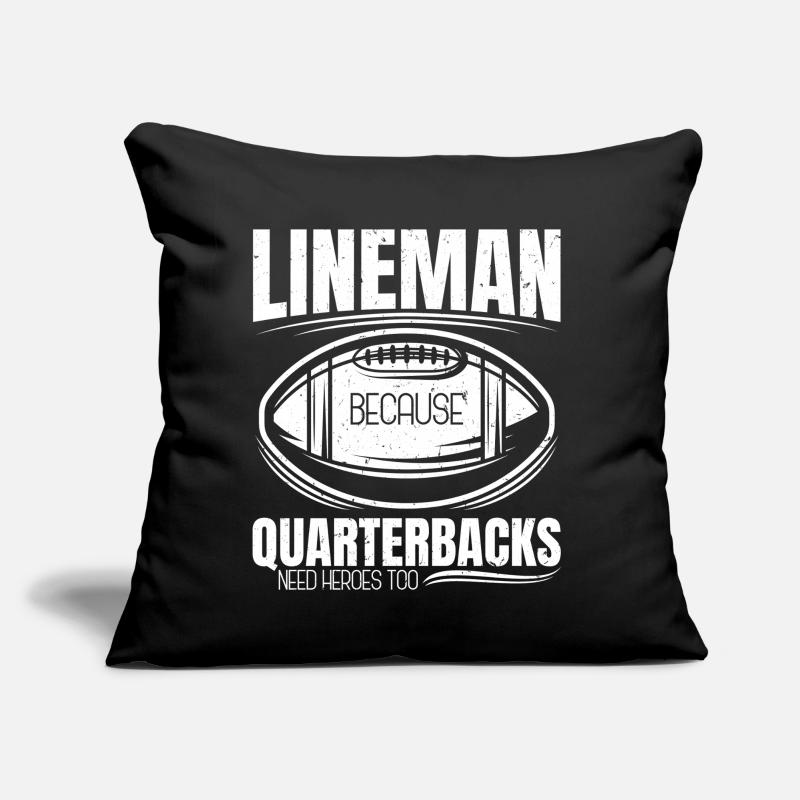 Lineman, weil Quarterbacks Helden brauchen Sofakissen mit Füllung 45 x 45 cm