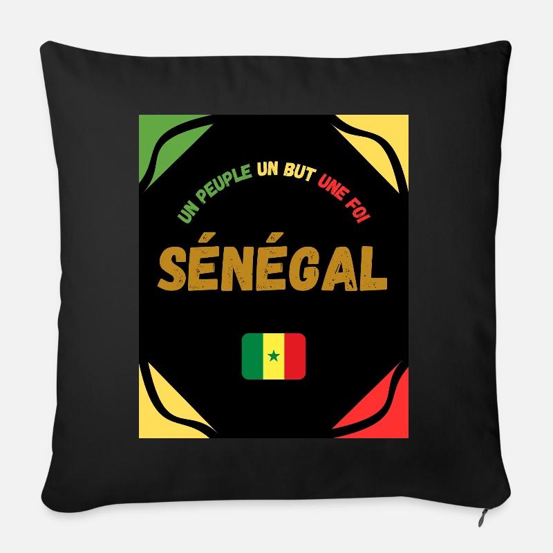 SENEGAL - Sofakissen mit Füllung 45 x 45 cm - Schwarz