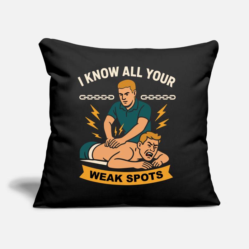 Physiotherapists know all their weak points Sofa pillow with filling 45cm x 45cm