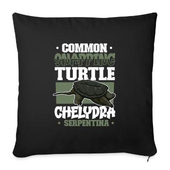 Snapping Turtle - Sofa pillow with filling 45cm x 45cm - black - Front