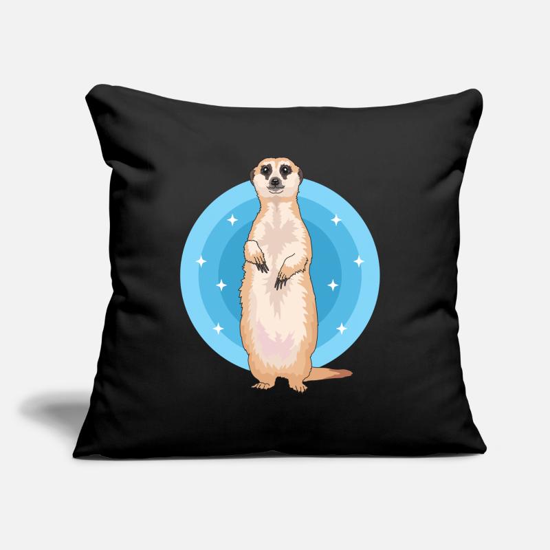 Erdmännchen süßes Erdmännchen Geschenk Sofakissen mit Füllung 45 x 45 cm