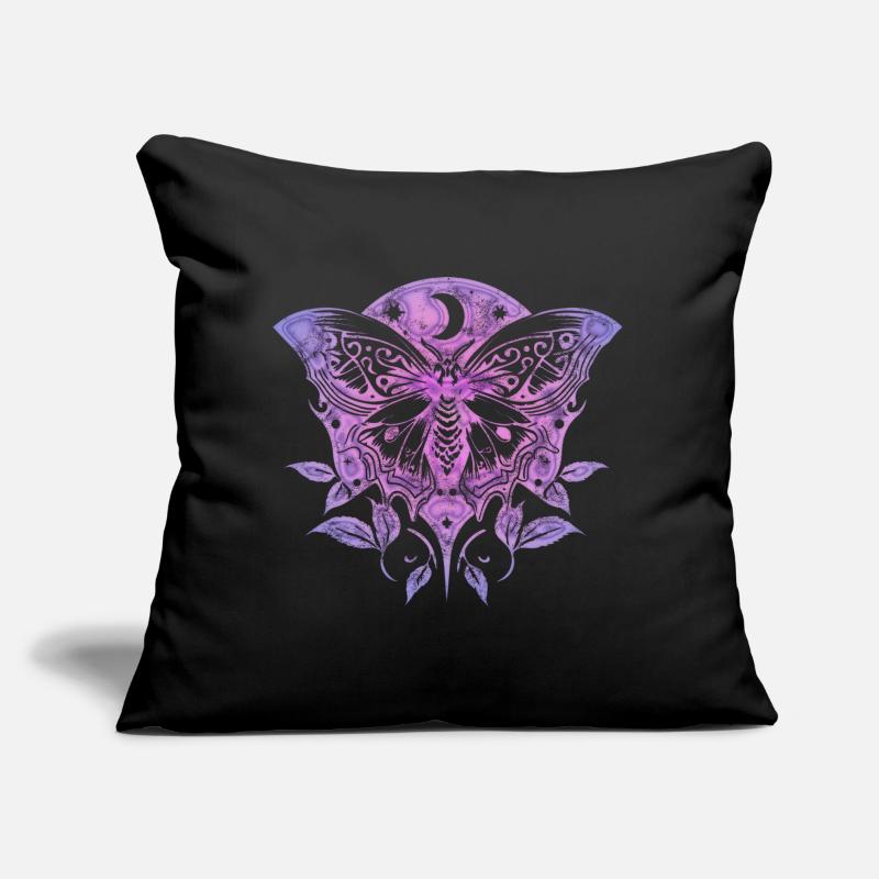 Moth, Moth, Moon, Vines, Gothic, Wicca Sofa pillow with filling 45cm x 45cm
