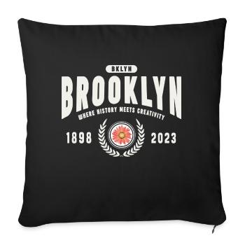 Brooklyn Vibes - Coussin et housse de 45 x 45 cm - noir - Devant