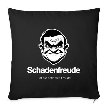 Schadenfreude - hell - Sofakissen mit Füllung 45 x 45 cm - Schwarz - Vorne