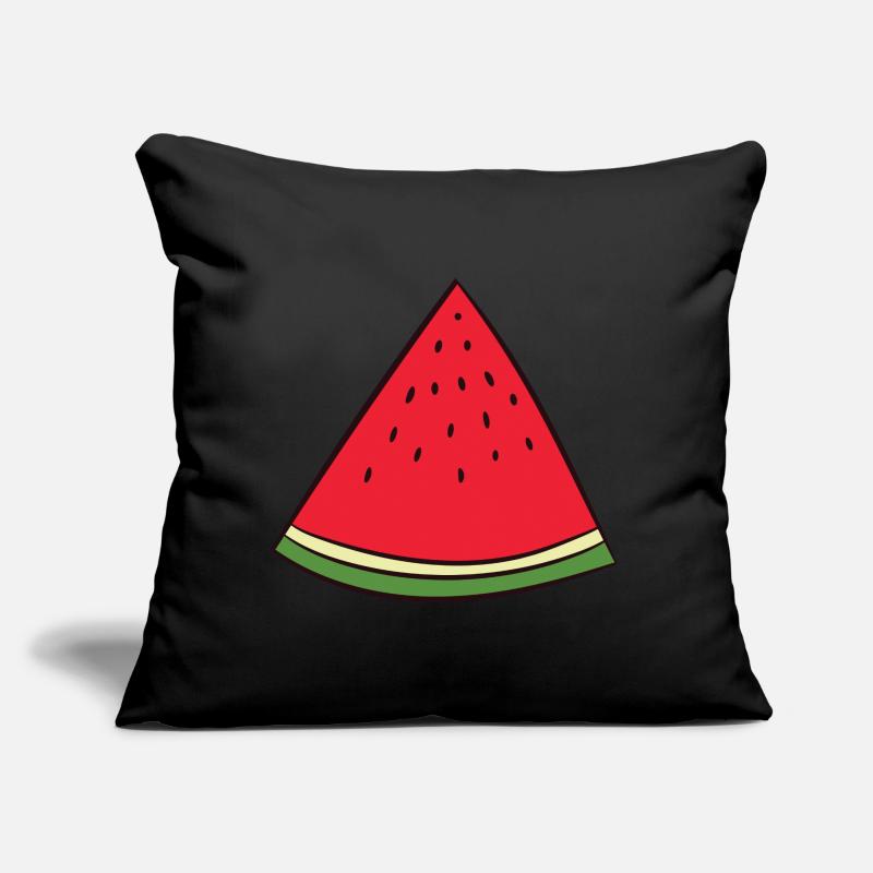 Pastèque - disque, pièce, quart, triangle Coussin et housse de 45 x 45 cm