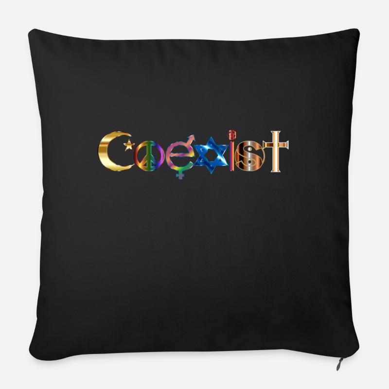 Coexist - Sofakissen mit Füllung 45 x 45 cm - Schwarz