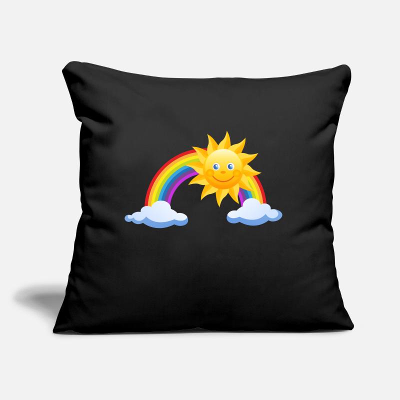 rainbow sun clouds weather rainbow sun cloud41 Sofa pillow with filling 45cm x 45cm