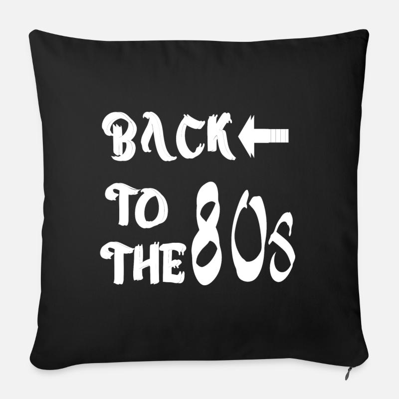 BACK TO THE 80s Outfit - Sofakissen mit Füllung 45 x 45 cm - Schwarz