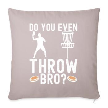 Disc Golf Disc Golfer - Sofa pillow with filling 45cm x 45cm - light taupe - Front