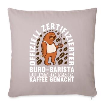 Abschiedsgeschenk Jobwechsel Kollegen - Sofakissen mit Füllung 45 x 45 cm - helles Taupe - Vorne