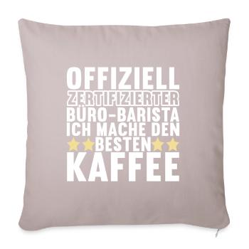 Abschiedsgeschenk Jobwechsel Kollegen - Sofakissen mit Füllung 45 x 45 cm - helles Taupe - Vorne
