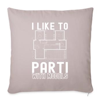 Architect Architecture - Sofa pillow with filling 45cm x 45cm - light taupe - Front