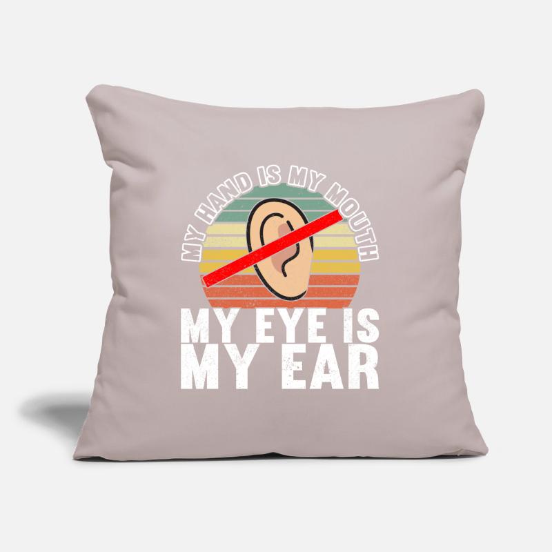Deaf Deaf-mute Deaf Sofa pillow with filling 45cm x 45cm