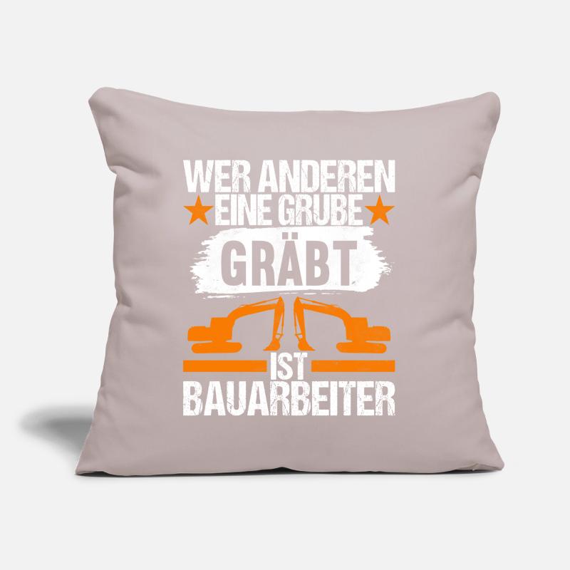 Baustelle Bagger Baggerfahrer Sofakissen mit Füllung 45 x 45 cm