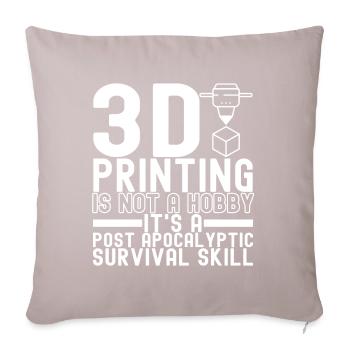 3D printing - Sofa pillow with filling 45cm x 45cm - light taupe - Front