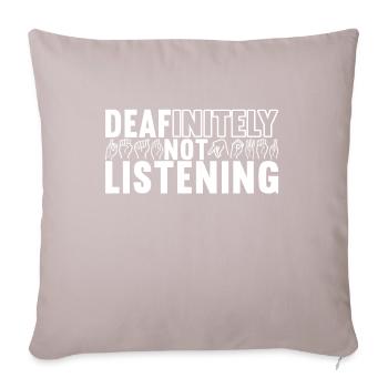 Deaf Deaf Mute Deaf - Sofa pillow with filling 45cm x 45cm - light taupe - Front