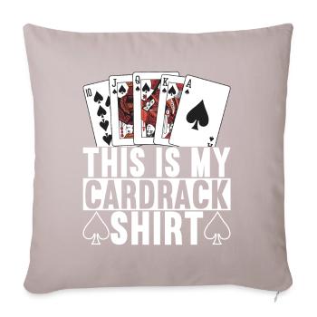 Poker Poker Player Casino - Sofa pillow with filling 45cm x 45cm - light taupe - Front