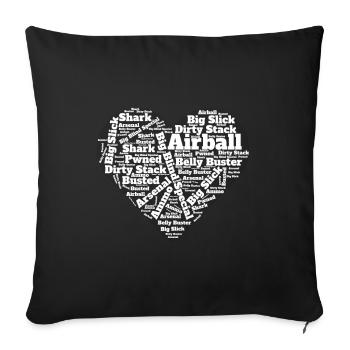 Poker Poker Player Casino - Sofa pillow with filling 45cm x 45cm - black - Front