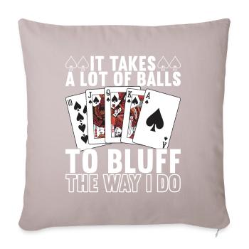 Poker Poker Player Casino - Sofa pillow with filling 45cm x 45cm - light taupe - Front