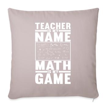Math Teacher - Sofa pillow with filling 45cm x 45cm - light taupe - Front
