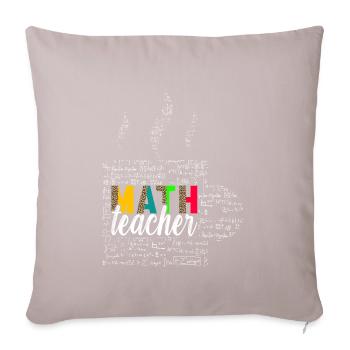 Math Teacher - Sofa pillow with filling 45cm x 45cm - light taupe - Front