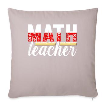 Math Teacher - Sofa pillow with filling 45cm x 45cm - light taupe - Front