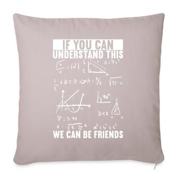 Math Teacher - Sofa pillow with filling 45cm x 45cm - light taupe - Front