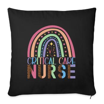 Nurse Caregiver - Sofa pillow with filling 45cm x 45cm - black - Front