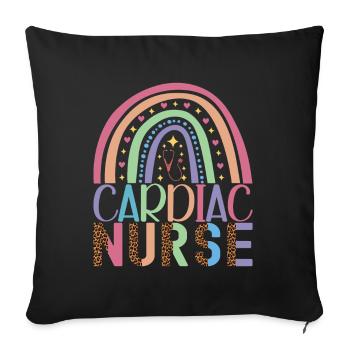 Nurse Caregiver - Sofa pillow with filling 45cm x 45cm - black - Front