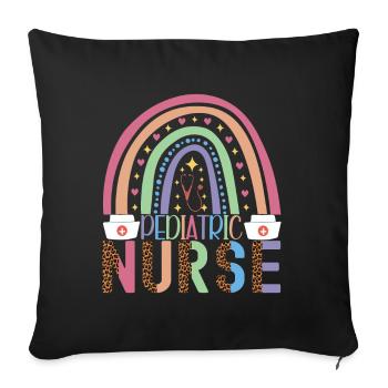 Nurse Caregiver - Sofa pillow with filling 45cm x 45cm - black - Front