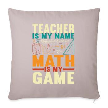Math Teacher - Sofa pillow with filling 45cm x 45cm - light taupe - Front