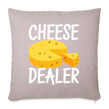 Amateurs de fromage Gouda - Coussin et housse de 45 x 45 cm - taupe clair - Devant