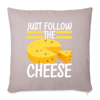 Amateurs de fromage Gouda - Coussin et housse de 45 x 45 cm - taupe clair - Devant