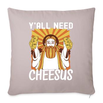 Amateurs de fromage Gouda - Coussin et housse de 45 x 45 cm - taupe clair - Devant