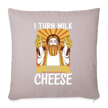 Amateurs de fromage Gouda - Coussin et housse de 45 x 45 cm - taupe clair - Devant