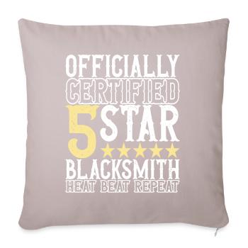 Blacksmith Forging Anvil - Sofa pillow with filling 45cm x 45cm - light taupe - Front