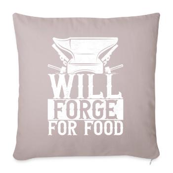 Blacksmith Forging Anvil - Sofa pillow with filling 45cm x 45cm - light taupe - Front