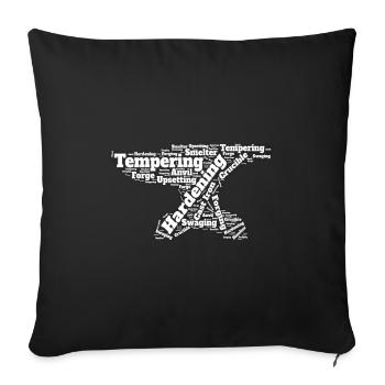 Blacksmith Forging Anvil - Sofa pillow with filling 45cm x 45cm - black - Front