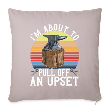 Blacksmith Forging Anvil - Sofa pillow with filling 45cm x 45cm - light taupe - Front
