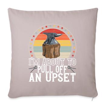 Blacksmith Forging Anvil - Sofa pillow with filling 45cm x 45cm - light taupe - Front