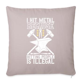 Blacksmith Forging Anvil - Sofa pillow with filling 45cm x 45cm - light taupe - Front