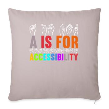 Deaf Deaf Mute Deaf - Sofa pillow with filling 45cm x 45cm - light taupe - Front