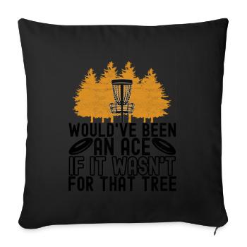 Disc Golf Disc Golfer - Sofa pillow with filling 45cm x 45cm - black - Front