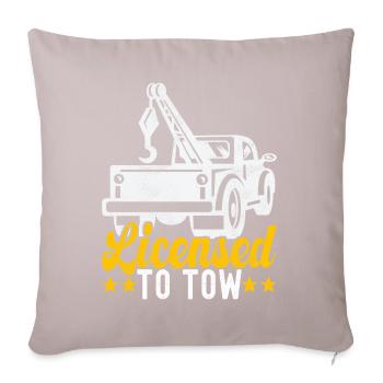 Abschleppwagen Abschleppdienst - Sofakissen mit Füllung 45 x 45 cm - helles Taupe - Vorne