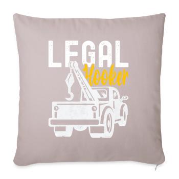Abschleppwagen Abschleppdienst - Sofakissen mit Füllung 45 x 45 cm - helles Taupe - Vorne
