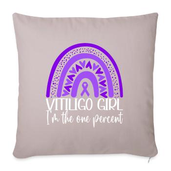 Journée mondiale du vitiligo - Coussin et housse de 45 x 45 cm - taupe clair - Devant
