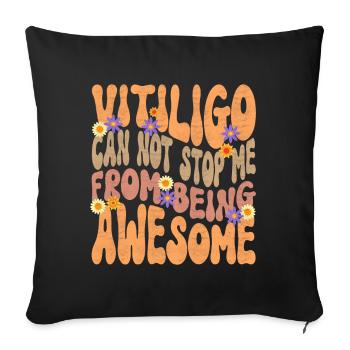Journée mondiale du vitiligo - Coussin et housse de 45 x 45 cm - noir - Devant