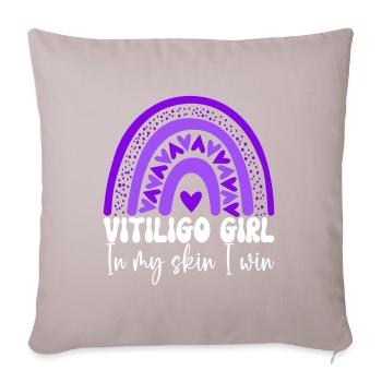Journée mondiale du vitiligo - Coussin et housse de 45 x 45 cm - taupe clair - Devant