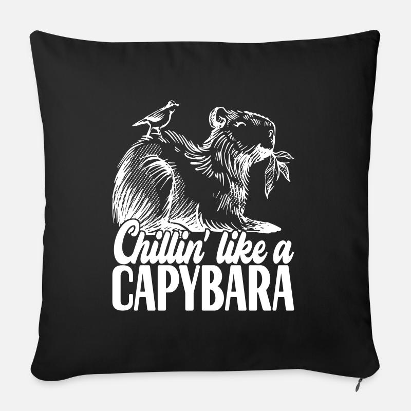 Capybara - Sofakissen mit Füllung 45 x 45 cm - Schwarz